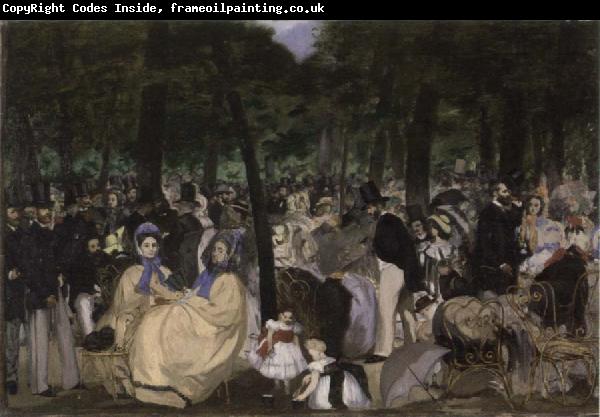 Edouard Manet Music in the Tuileries Gardens